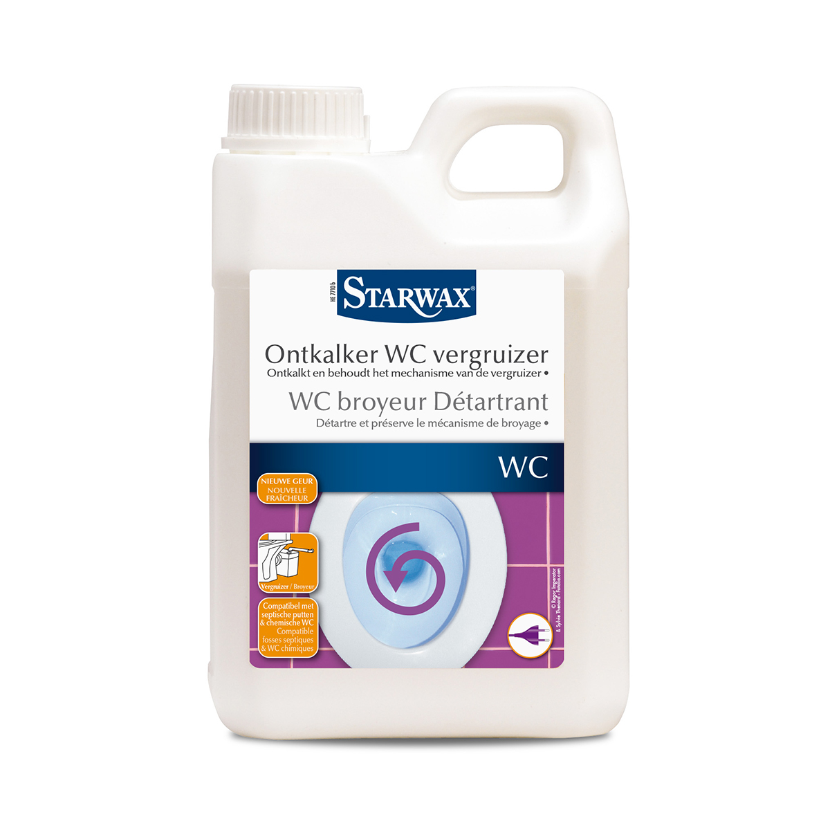 Nettoyant pour wc avec javel, STARWAX, 0.750 L